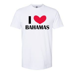 I Love Bahamas Funny Red Heart Love Bahamas Softstyle CVC T-Shirt