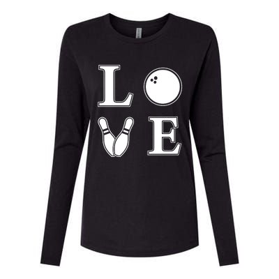 I Love Bowling Life Love To Bowl Bowling Lover Cool Gift Womens Cotton Relaxed Long Sleeve T-Shirt