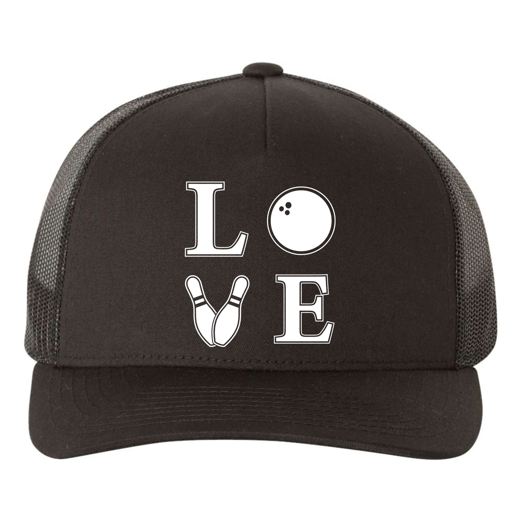 I Love Bowling Life Love To Bowl Bowling Lover Cool Gift Yupoong Adult 5-Panel Trucker Hat