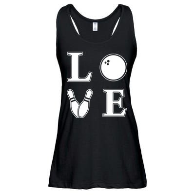 I Love Bowling Life Love To Bowl Bowling Lover Cool Gift Ladies Essential Flowy Tank