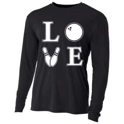 I Love Bowling Life Love To Bowl Bowling Lover Cool Gift Cooling Performance Long Sleeve Crew