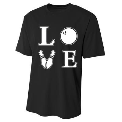 I Love Bowling Life Love To Bowl Bowling Lover Cool Gift Performance Sprint T-Shirt