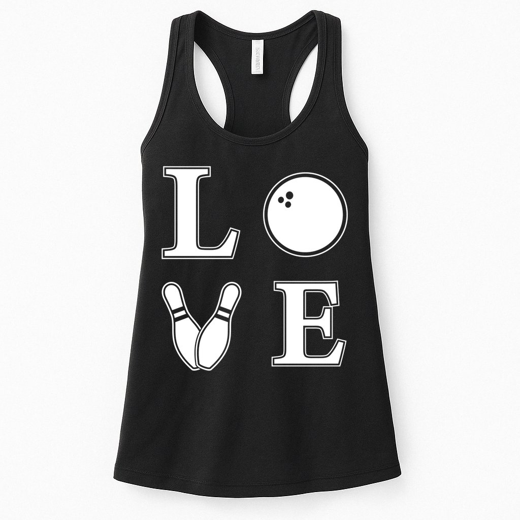 I Love Bowling Life Love To Bowl Bowling Lover Cool Gift Womens Tank Top