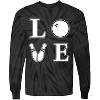 I Love Bowling Life Love To Bowl Bowling Lover Cool Gift Tie-Dye Long Sleeve Shirt