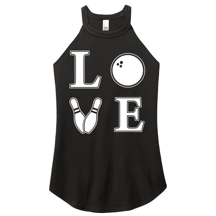 I Love Bowling Life Love To Bowl Bowling Lover Cool Gift Women's Perfect Tri Rocker Tank