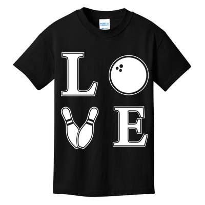 I Love Bowling Life Love To Bowl Bowling Lover Cool Gift Kids T-Shirt