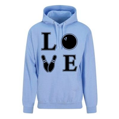 I Love Bowling Life Love To Bowl Bowling Lover Cool Gift Unisex Surf Hoodie