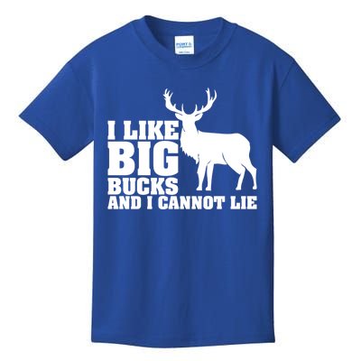 I Like Big Bucks And I Cannot Lie Whitetail Deer Animal White Gift Kids T-Shirt