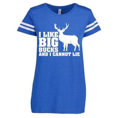 I Like Big Bucks And I Cannot Lie Whitetail Deer Animal White Gift Enza Ladies Jersey Football T-Shirt