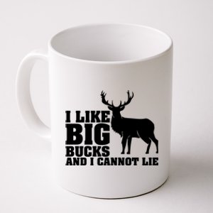 I Like Big Bucks And I Cannot Lie Whitetail Deer Animal White Gift Coffee Mug