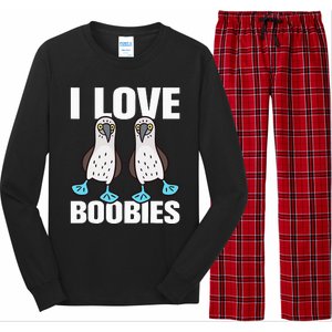 I Love Boobies Bluefooted Boobie Bird Funny Long Sleeve Pajama Set