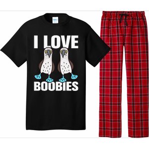 I Love Boobies Bluefooted Boobie Bird Funny Pajama Set