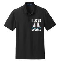 I Love Boobies Bluefooted Boobie Bird Funny Dry Zone Grid Polo