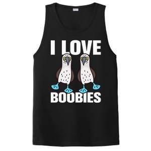 I Love Boobies Bluefooted Boobie Bird Funny PosiCharge Competitor Tank