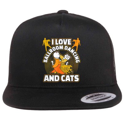 I Love Ballroom Dancing & Cats Kitty Cat Swing Latin Gift Flatbill Hat