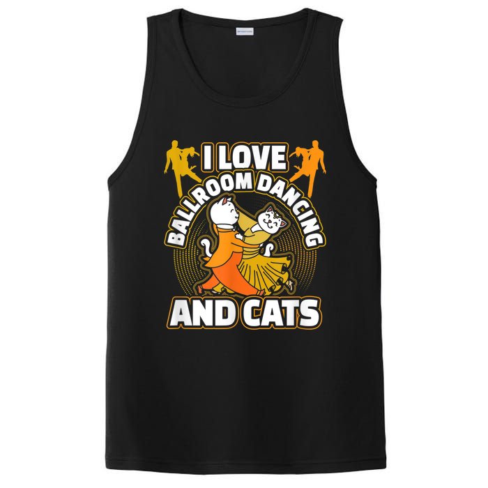 I Love Ballroom Dancing & Cats Kitty Cat Swing Latin Gift PosiCharge Competitor Tank