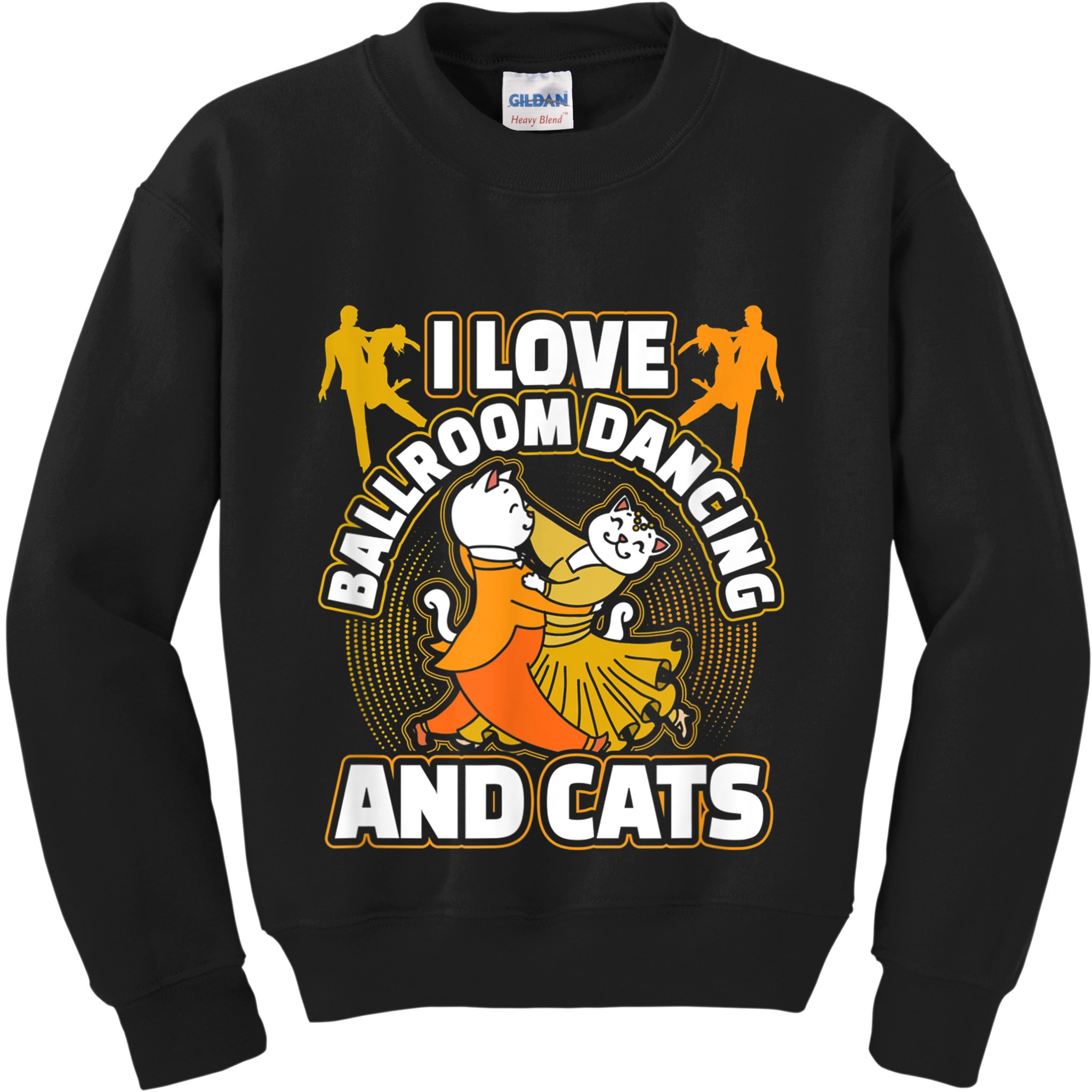 I Love Ballroom Dancing & Cats Kitty Cat Swing Latin Gift Kids Sweatshirt