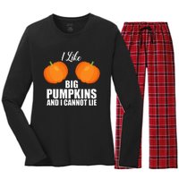 I Like Big Pumpkins And I Cannot Lie Women's Long Sleeve Flannel Pajama Set 