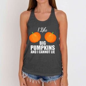 I Like Big Pumpkins And I Cannot Lie Women's Knotted Racerback Tank