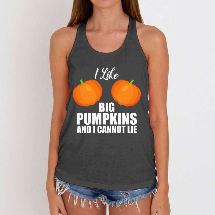 I Like Big Pumpkins And I Cannot Lie Women's Knotted Racerback Tank