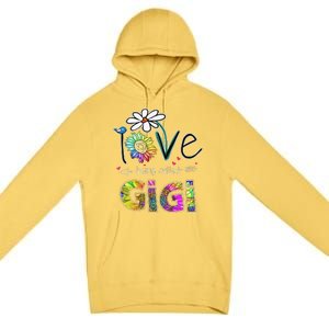 I Love Being Called Gigi Daisy Sunflower Mother's Day Gifts Premium Pullover Hoodie