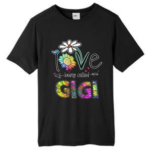 I Love Being Called Gigi Daisy Sunflower Mother's Day Gifts Tall Fusion ChromaSoft Performance T-Shirt