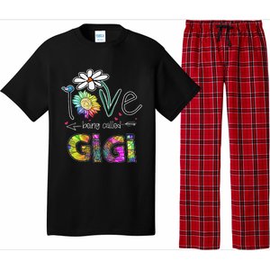 I Love Being Called Gigi Daisy Sunflower Mother's Day Gifts Pajama Set