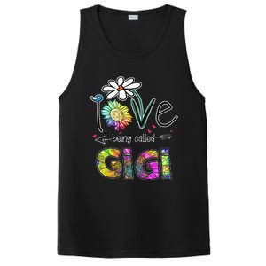 I Love Being Called Gigi Daisy Sunflower Mother's Day Gifts PosiCharge Competitor Tank