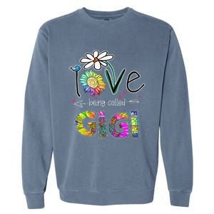 I Love Being Called Gigi Daisy Sunflower Mother's Day Gifts Garment-Dyed Sweatshirt