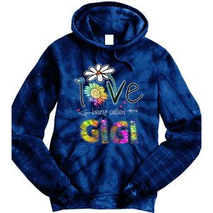 I Love Being Called Gigi Daisy Sunflower Mother's Day Gifts Tie Dye Hoodie