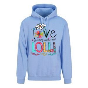 I Love Being Called Lolli Sunflower Mothers Day Unisex Surf Hoodie