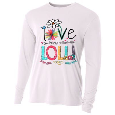 I Love Being Called Lolli Sunflower Mothers Day Cooling Performance Long Sleeve Crew