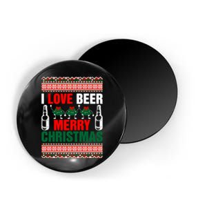 I Love Beer Merry Christmas Magnet