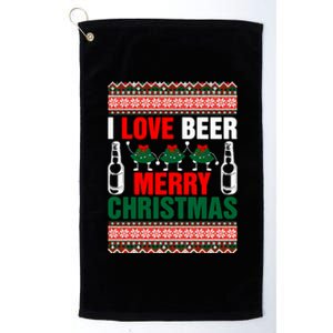 I Love Beer Merry Christmas Platinum Collection Golf Towel