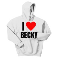 I Love Becky Name Personalized Women Heart BFF Friend Kids Hoodie