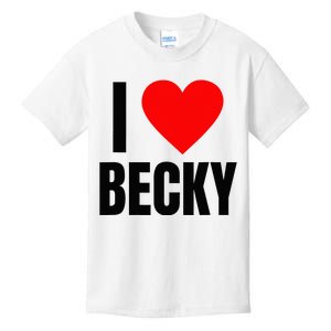 I Love Becky Name Personalized Women Heart BFF Friend Kids T-Shirt