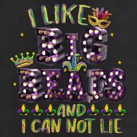 I Like Big Beads And I Can Not Lie Fat Tuesday For Mardi Gras 7 Panel Mesh Trucker Snapback Hat