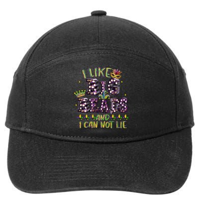 I Like Big Beads And I Can Not Lie Fat Tuesday For Mardi Gras 7-Panel Snapback Hat