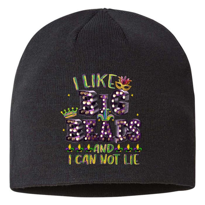 I Like Big Beads And I Can Not Lie Fat Tuesday For Mardi Gras Sustainable Beanie
