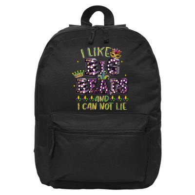 I Like Big Beads And I Can Not Lie Fat Tuesday For Mardi Gras 16 in Basic Backpack