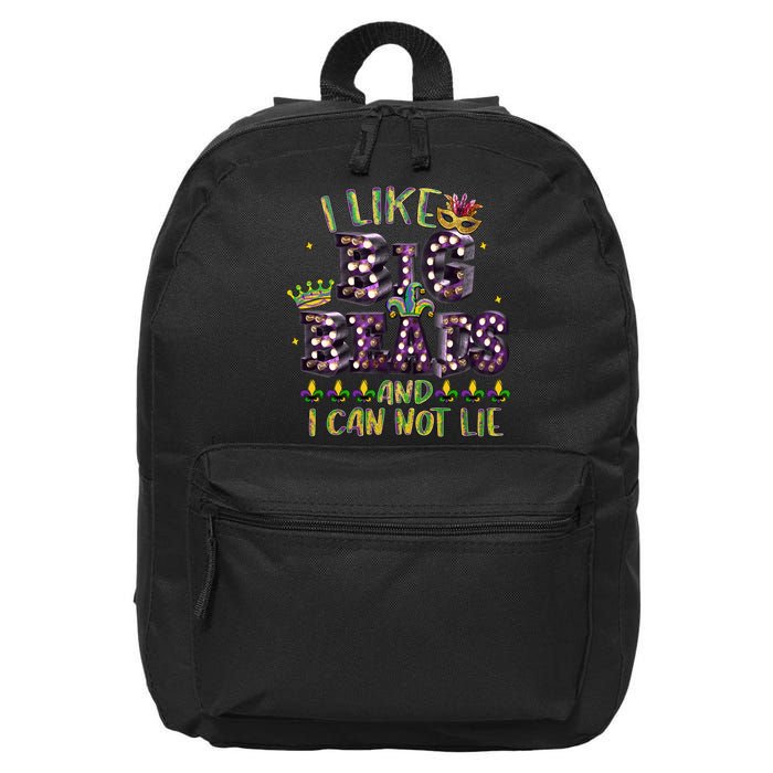 I Like Big Beads And I Can Not Lie Fat Tuesday For Mardi Gras 16 in Basic Backpack