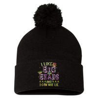I Like Big Beads And I Can Not Lie Fat Tuesday For Mardi Gras Pom Pom 12in Knit Beanie