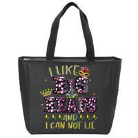 I Like Big Beads And I Can Not Lie Fat Tuesday For Mardi Gras Zip Tote Bag
