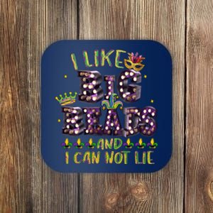 I Like Big Beads And I Can Not Lie Fat Tuesday For Mardi Gras Coaster