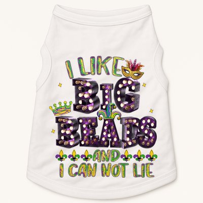 I Like Big Beads And I Can Not Lie Fat Tuesday For Mardi Gras Doggie Tank