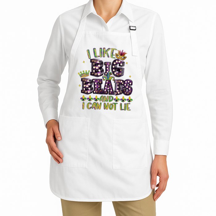 I Like Big Beads And I Can Not Lie Fat Tuesday For Mardi Gras Apron