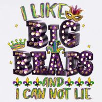 I Like Big Beads And I Can Not Lie Fat Tuesday For Mardi Gras Apron
