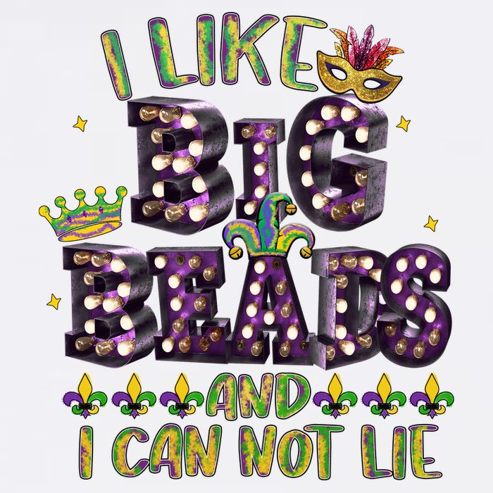 I Like Big Beads And I Can Not Lie Fat Tuesday For Mardi Gras Apron