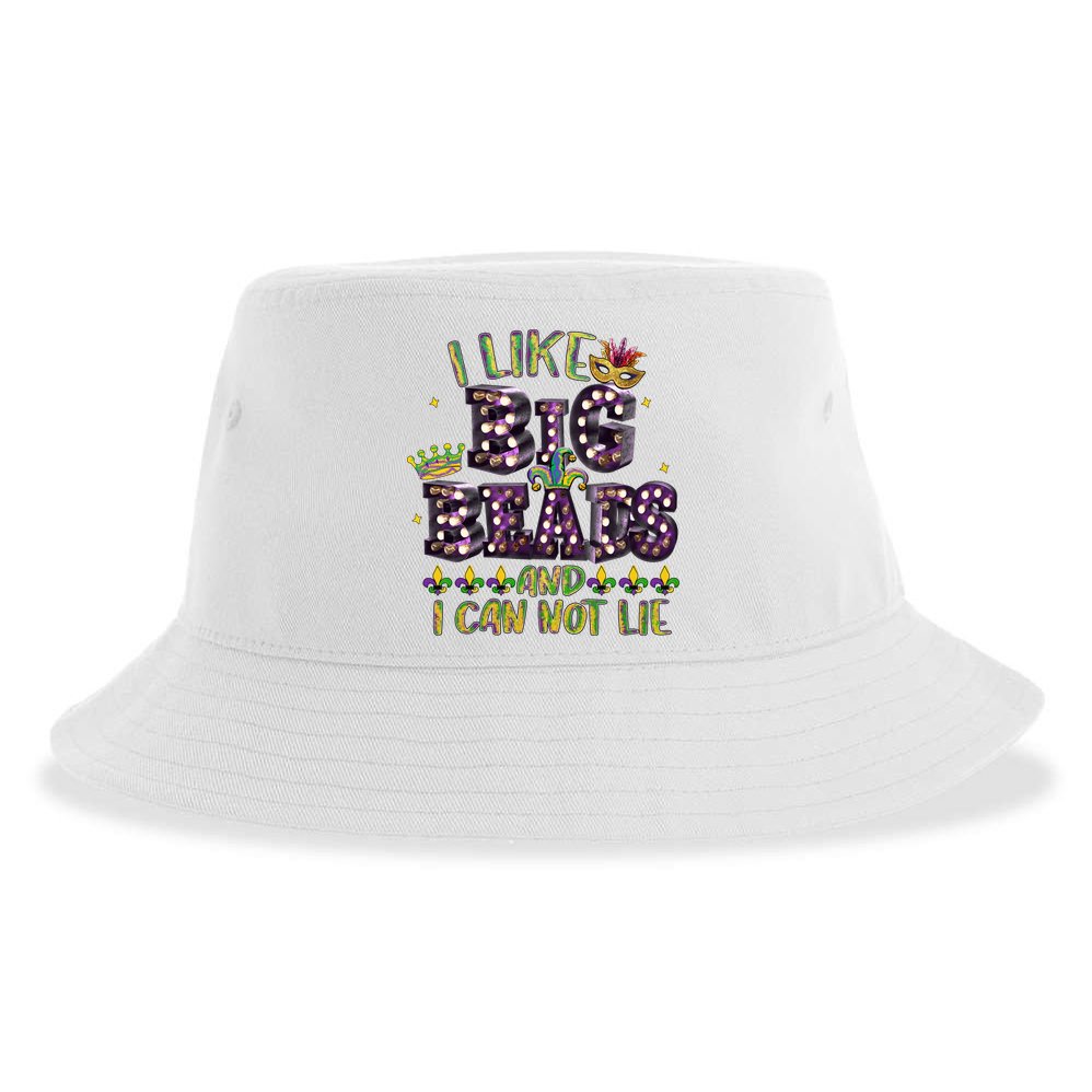 I Like Big Beads And I Can Not Lie Fat Tuesday For Mardi Gras Sustainable Bucket Hat