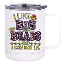 I Like Big Beads And I Can Not Lie Fat Tuesday For Mardi Gras 12 oz Stainless Steel Tumbler Cup